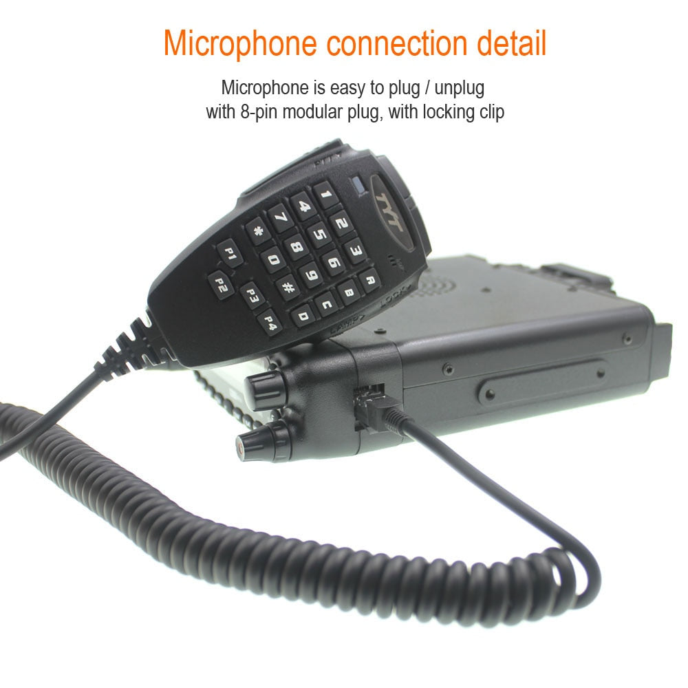 TYT TH-7800 Mobile Radio High Power Detachable Front Panel Dual Band Auto Transceiver Latest Version 136-174&400-480MHz 50W VHF