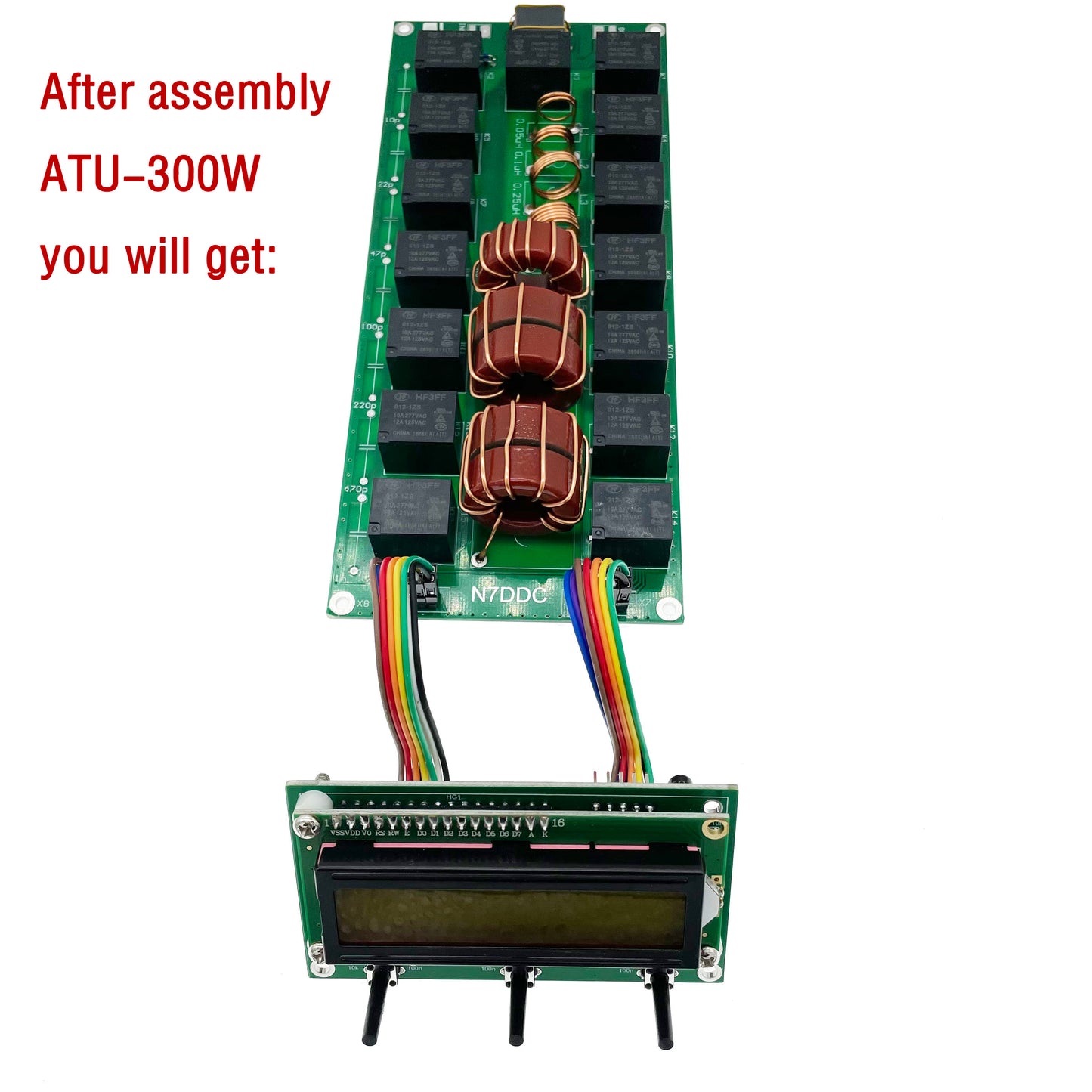 ATU-100 atu100 Machine and Kits 1.8-50MHz  ATU100mini Automatic Antenna Tuner by N7DDC 7x7 3.2Firmware Programmed OLED