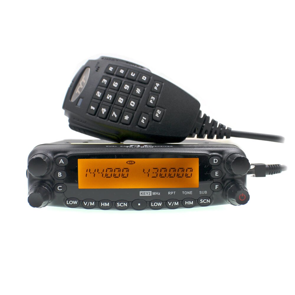 TYT TH-7800 Mobile Radio High Power Detachable Front Panel Dual Band Auto Transceiver Latest Version 136-174&400-480MHz 50W VHF