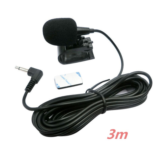 Car Audio Microphone 3.5mm Clip Jack Plug Mic Stereo Mini Wired External Microphone For Auto DVD Radio 3m Long Professionals