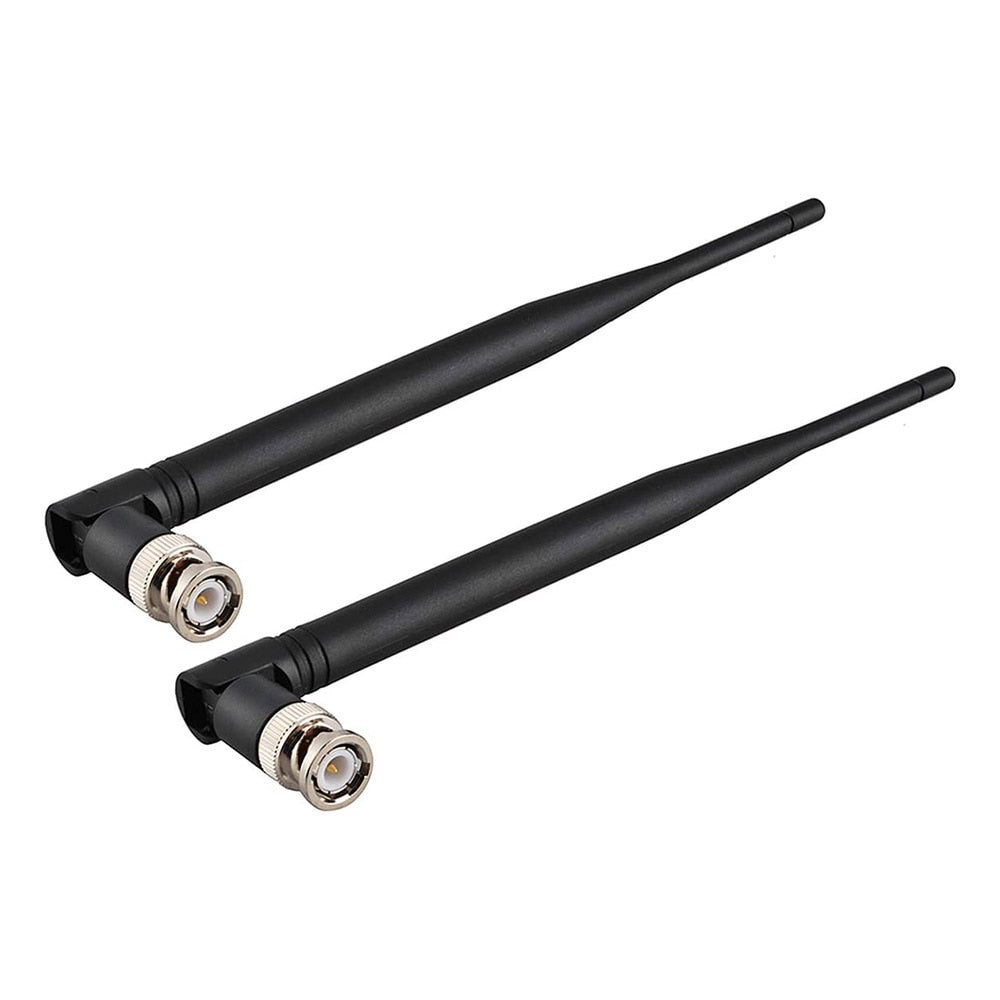 Eightwood 2pcs BNC Male Antenna for Wireless Microphone System Receiver Remote Digital Audio Mic Receiver Amplifier Tuner Radio