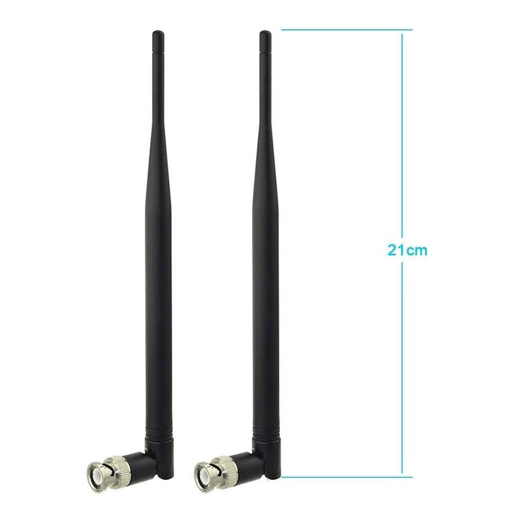 Eightwood 2pcs BNC Male Antenna for Wireless Microphone System Receiver Remote Digital Audio Mic Receiver Amplifier Tuner Radio