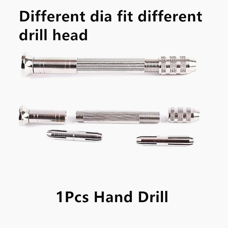 1 Set Metal Hand Drill Equipments Uv Resin Epoxy Mold Tools With 0.8mm-3.0mm Drill Screw DIY Jewelry Making Handmade Tools