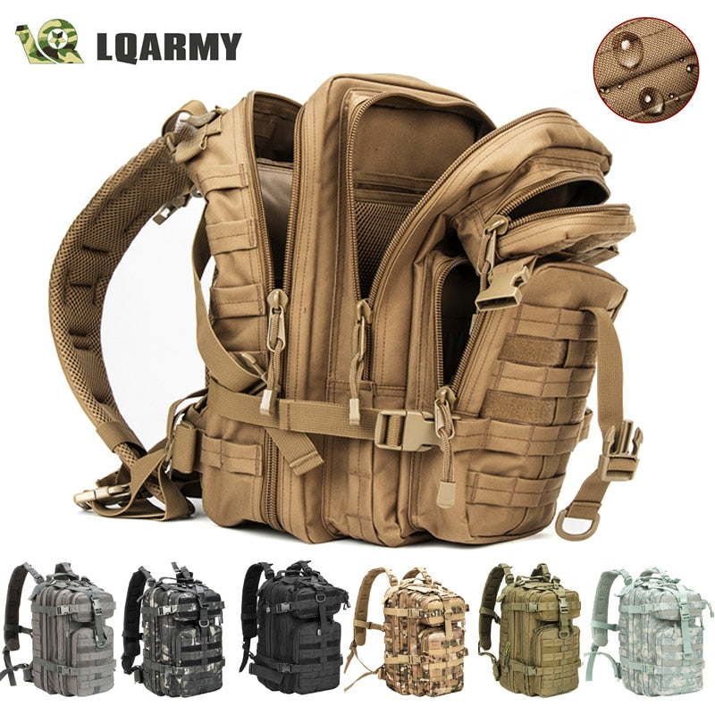Backpack 1000D Polyester 30L 3P Softback Outdoor Waterproof Hiking Camping  Bags