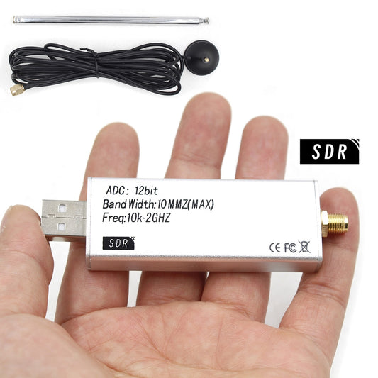 SDR Receiver Software Defined Radio Receiver Aluminium 10KHz To 2GHz USB Interface Defined Radio for Radio Broadcast