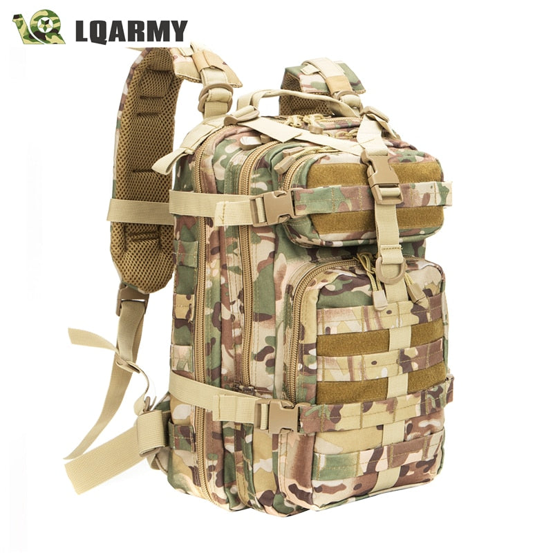 Backpack 1000D Polyester 30L 3P Softback Outdoor Waterproof Hiking Camping  Bags