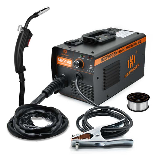 HZXVOGEN MIG145 Semi-automatic Non Gas Welding Machine MIG Welder With 1KG Flux Core 0.4-4mm For Gasless Iron Soldering Tools