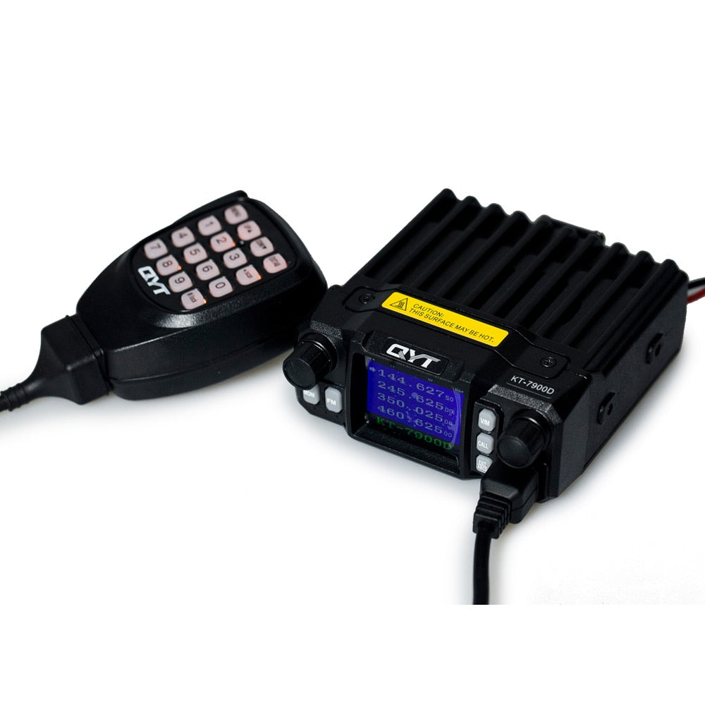 QYT KT-7900D Quad Band 144/220/350/430Mhz 25 Watts Mobile Radio VHF UHF Vehicle Transceiver Ham Radio