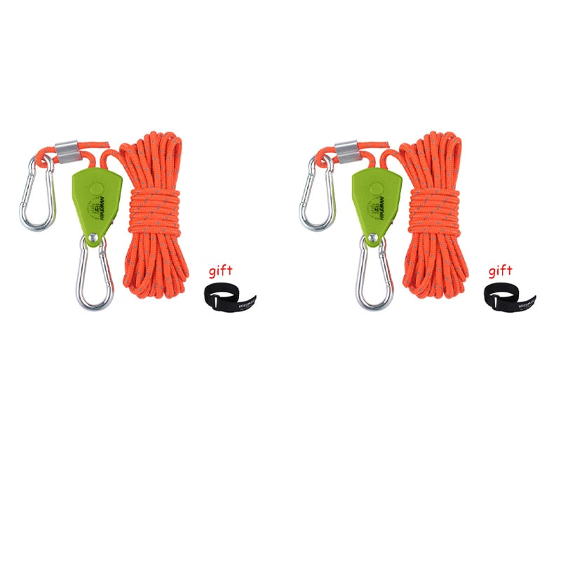 1/2/4 PCS Tent Adjustable Rope Fastener Fixed Buckle Pulley Tensioner  Ratchet Hangers Lights Lifting Camping Awning Wind Rope