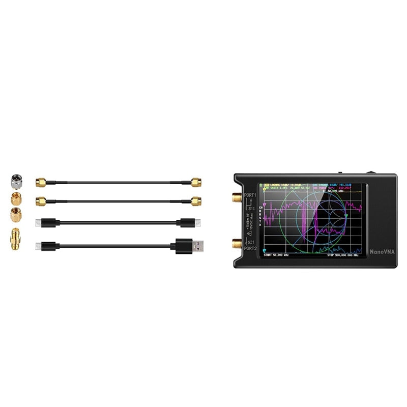 Nanovna-H Vector Network Antenna Analyzer 10Khz-1.5Ghz MF HF VHF UHF With Shell SD Card Slot Digital Nano VNA-H Tester