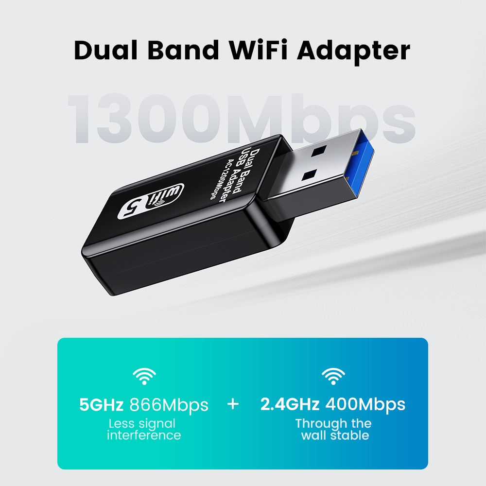 5ghz Wifi Adapter Wi-fi Usb 3.0 Adapter Wi fi Antenna Ethernet Adaptor Module For Pc Laptop Network Card 5g Wifi Dongle Receiver