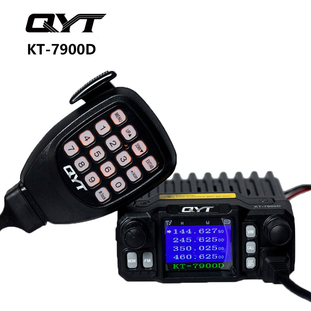 QYT KT-7900D Quad Band 144/220/350/430Mhz 25 Watts Mobile Radio VHF UHF Vehicle Transceiver Ham Radio