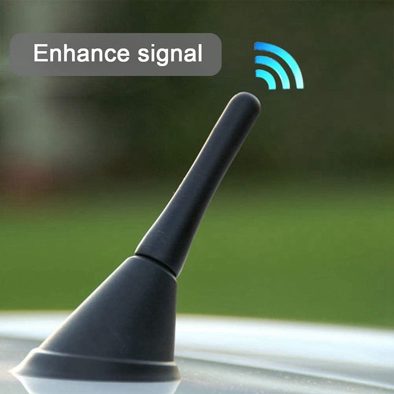 Universal Car Antenna, 6.5 cm (2.5 Inch) Small Short Car Aerial, Mini Car Radio Accessories, FM/AM Inputs M5 M6, Black