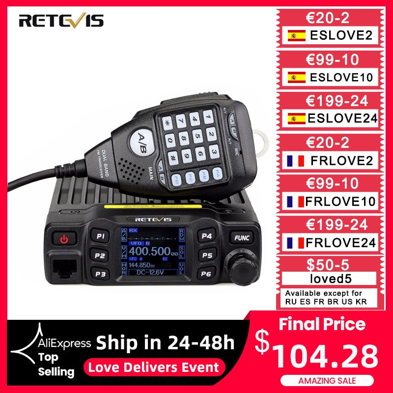 RETEVIS RT95 Mobile Radio 25W VHF/UHF