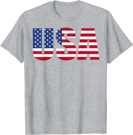 USA Patriotic American Flag For Men Women Kids Boys Girls US T-Shirt