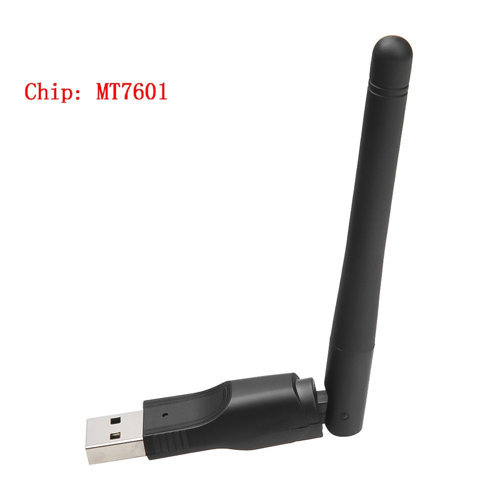kebidumei 150M USB 2.0 WiFi Wireless Network Card 802.11 b/g/n LAN Adapter Mini Wi Fi Dongle for Laptop PC with Antenna MT-7601